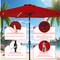 Garden outdoor umbrellas and sunshades. 9' Solar Umbrella 32 LED Lighted Patio Umbrella Table Market Umbrella With Push Button Tilt Crank Outdoor Umbrella For Garden, Deck, Backyard And Pool